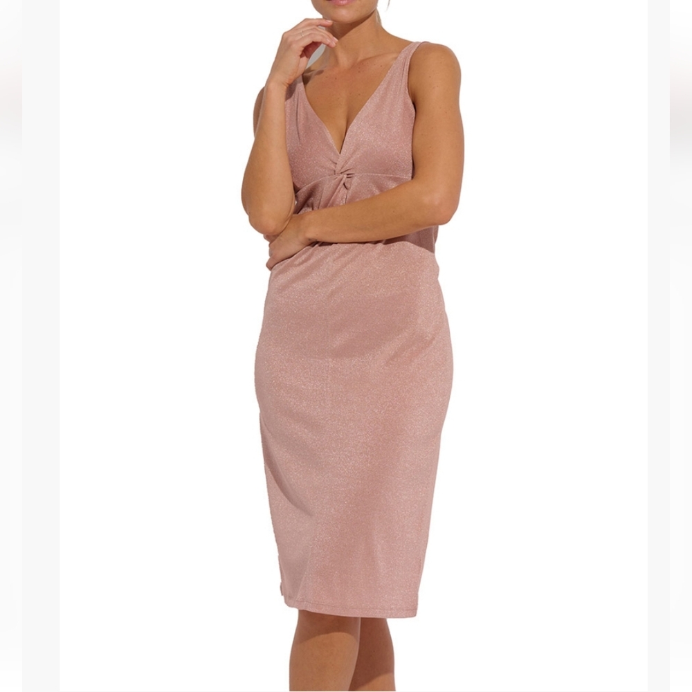 Everyday Sunday Dress Casual Maxi Length Euphoria Pink M